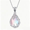 Enchanted Opal Vine Teardrop Pendant Necklace